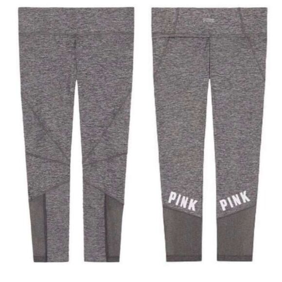 Pink Victoria's Secret  Pink Ultimate Moto Ankle Legging Gray yoga Size Medium - Picture 6 of 6